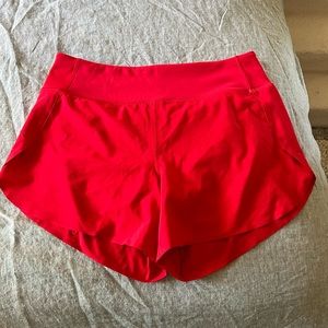 Athleta hustle 3” short, Red, Small, NWOT